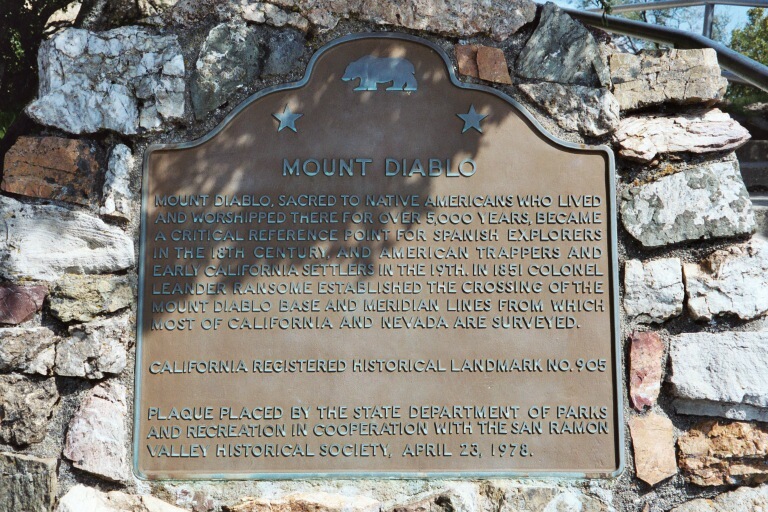 Mt. Diablo historical marker